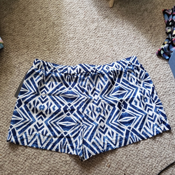 NWT Mossimo Blue & White Patterned Shorts - Picture 2 of 2